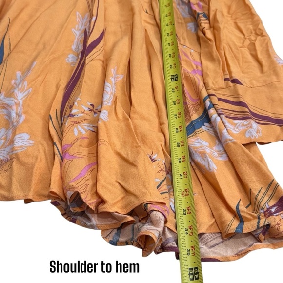 Free People Clear Skies Cold Shoulder Fairy Whimsical Garden Party Dress Size L - Picture 10 of 10